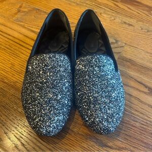 Birdies The Starling Gunmetal Glitter black/silver Loafer Shoes